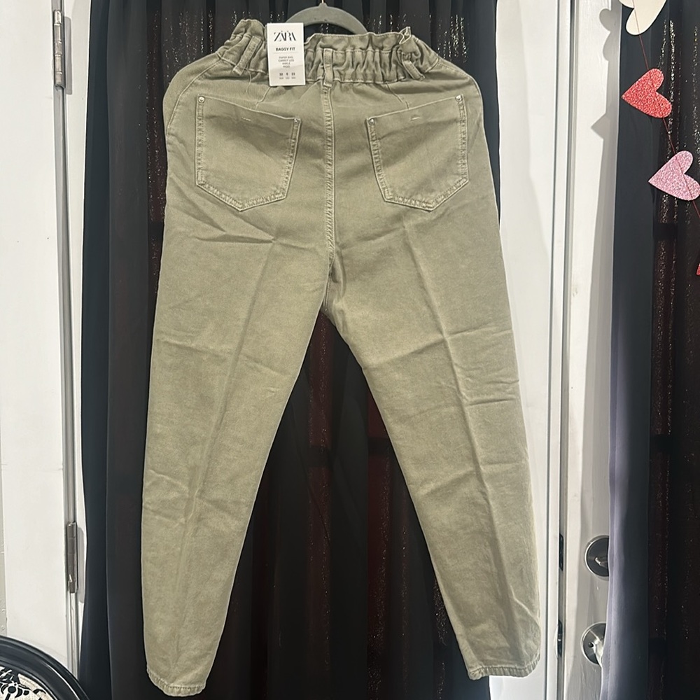 NWT Zara Baggy Fit Ankle Pants - Picture 2 of 2